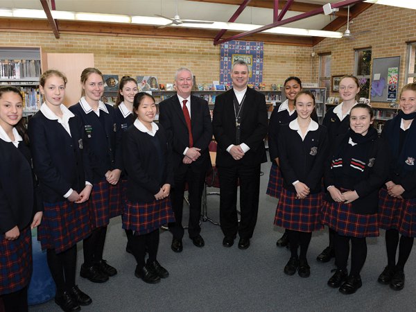 Mount St Benedict College host first visit from Bishop of Broken Bay