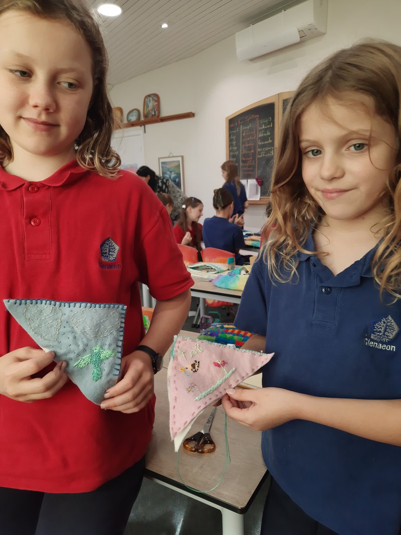 Class 4 Make Mother's Day Embroidered Bookmarks