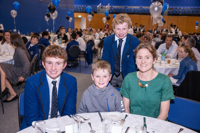 Felix and Kaspar Mole with their mother and younger brother