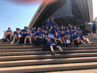 Ms Foster's students at the Opera House