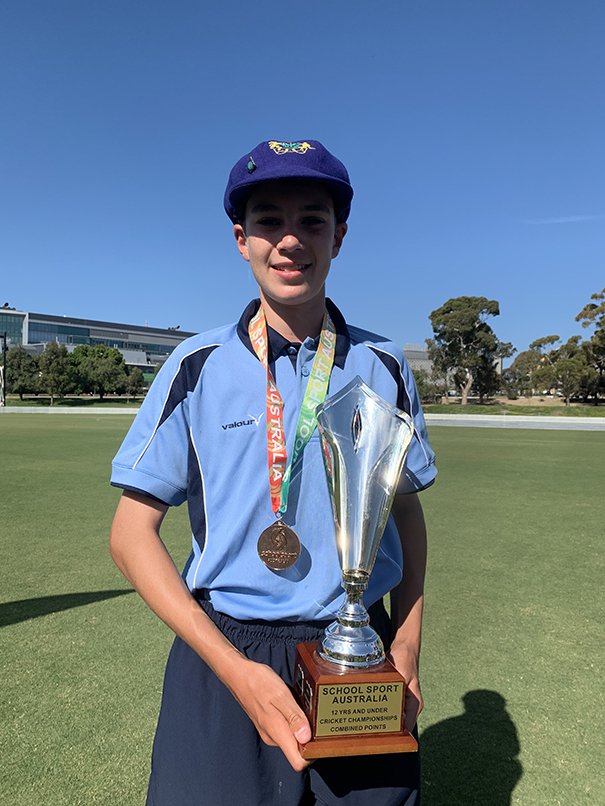 Jonty Snyman represents the NSWPSSA Cricket team