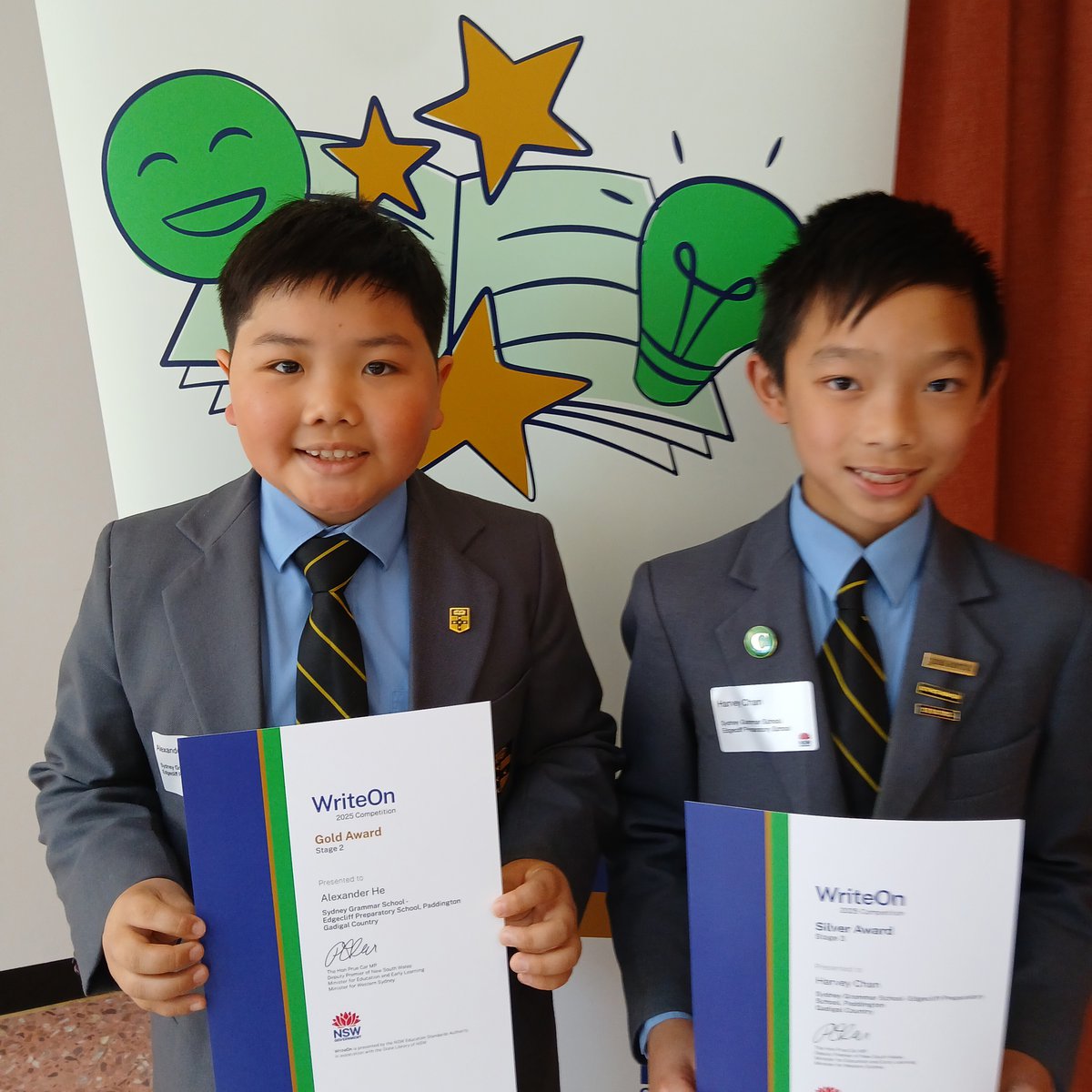Celebrating Young Talent: Edgecliff Boys Shine at the "Write On" Competition