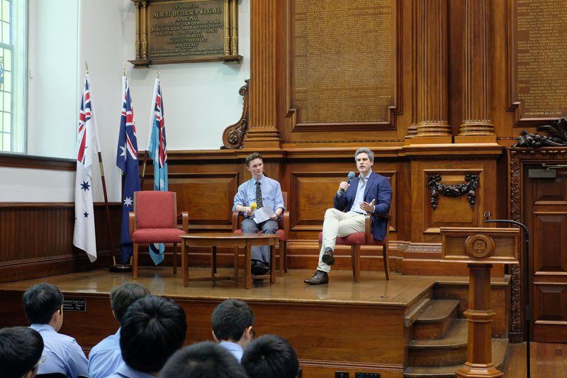 Andrew Luboski (OS 2004) visits the School