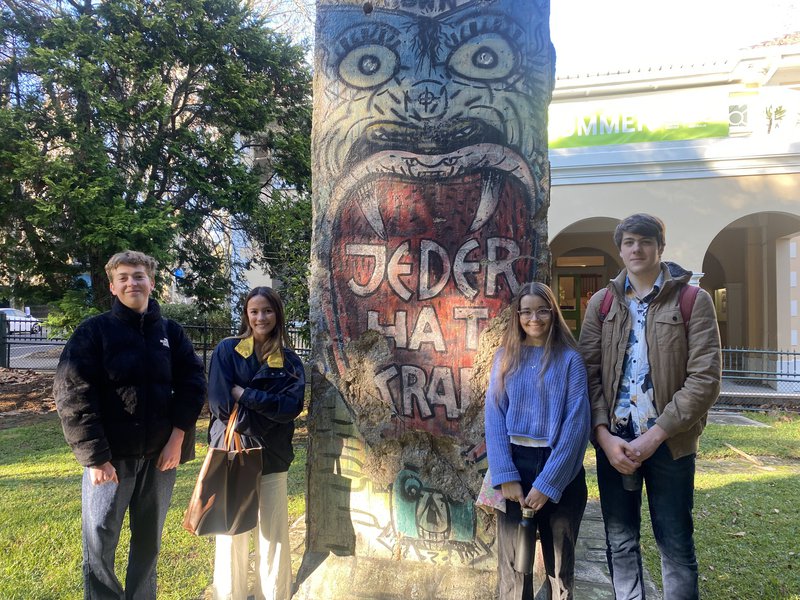 Did you know that there is a genuine part of the Berlin Wall here in Sydney? Here are our students with this incredible piece of history right in our backyard!