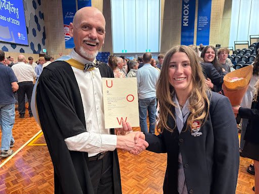 Elliana Clarke was awarded the Sutherland Principal’s Recommendation Scholarship from the University of Wollongong
